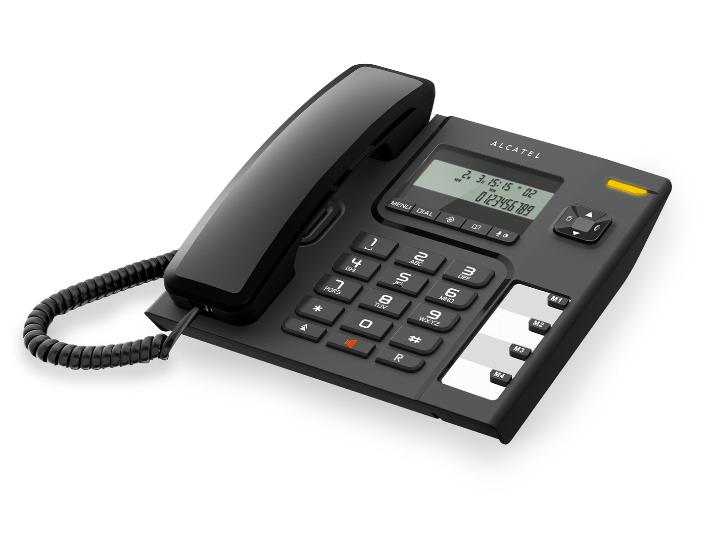 ALCATEL TELEFONO CON FILO VIVAVOCE MEMORIE DIRETTE DISPLAY T56 CE NERO