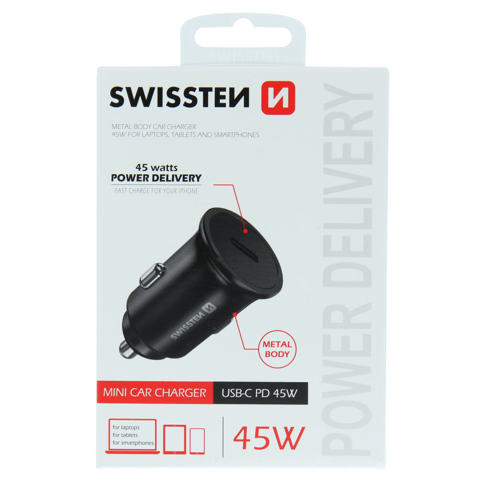 SWISSTEN CAR CHARGER 45W USB-C POWER DELIVERY 20118100