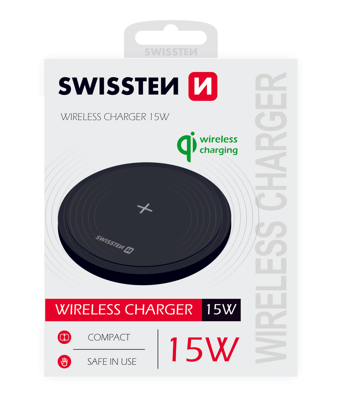 SWISSTEN BASETTA CARICABATTERIA WIRELESS 15W COLORE NERO 22055504