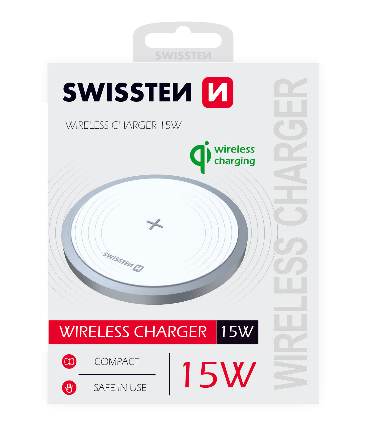 SWISSTEN BASETTA CARICABATTERIA WIRELESS 15W COLORE BIANCO 22055505