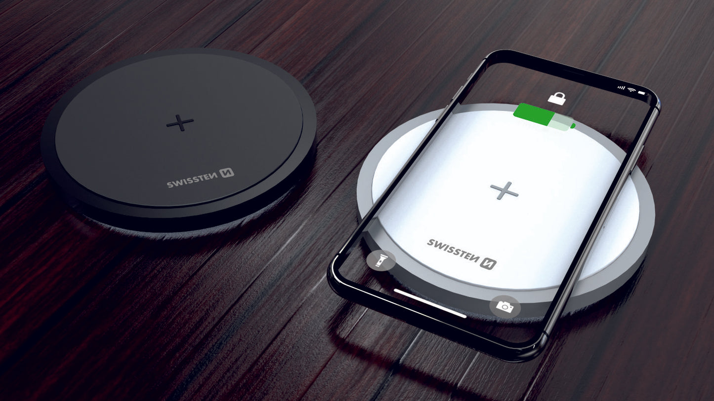 SWISSTEN BASETTA CARICABATTERIA WIRELESS 15W COLORE BIANCO 22055505