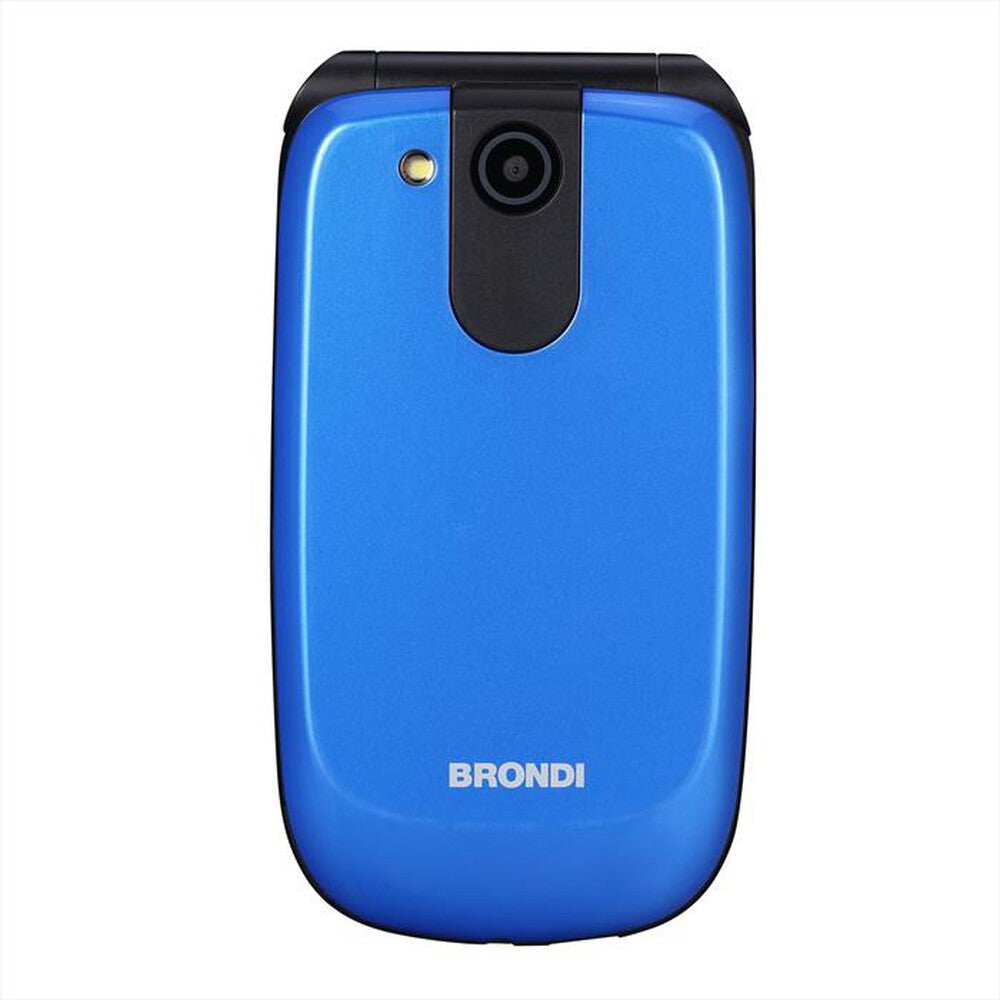 TELEFONO CELLULARE PER ANZIANI FACILE A CONCHIGLIA CON TASTO SOS BRONDI RAPTOR BLU