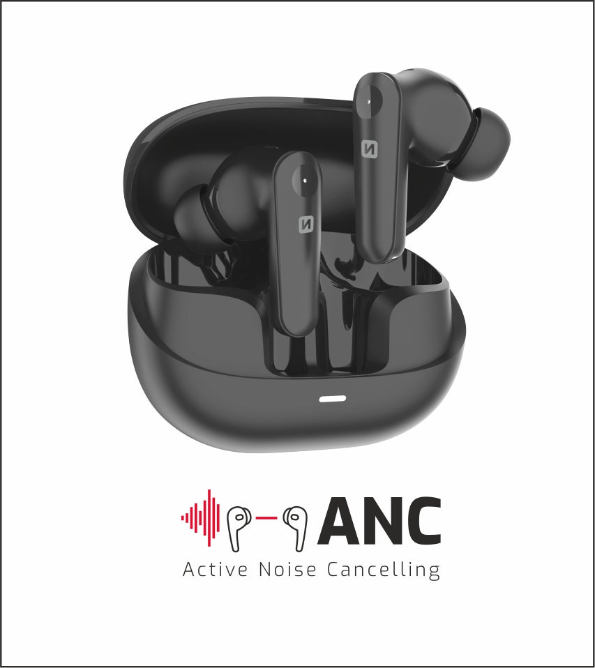 SWISSTEN FOCUS TWS BLUETOOTH 5.3 EARPHONES ANC (ACTIVE NOICE CANCELLING) AURICOLARI SENZA FILI STEREO NERI 51500200