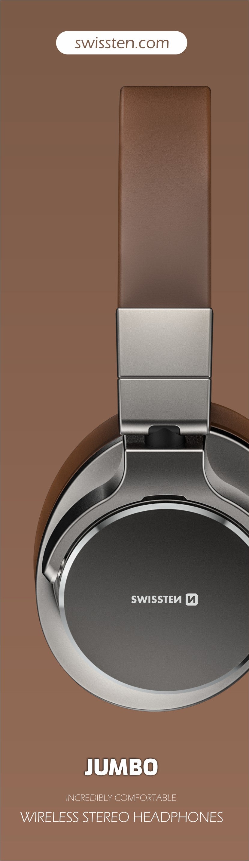 SWISSTEN CUFFIE JUMBO BLUETOOTH 5.3 COLORE CUOIO CON MICROFONO 52510610