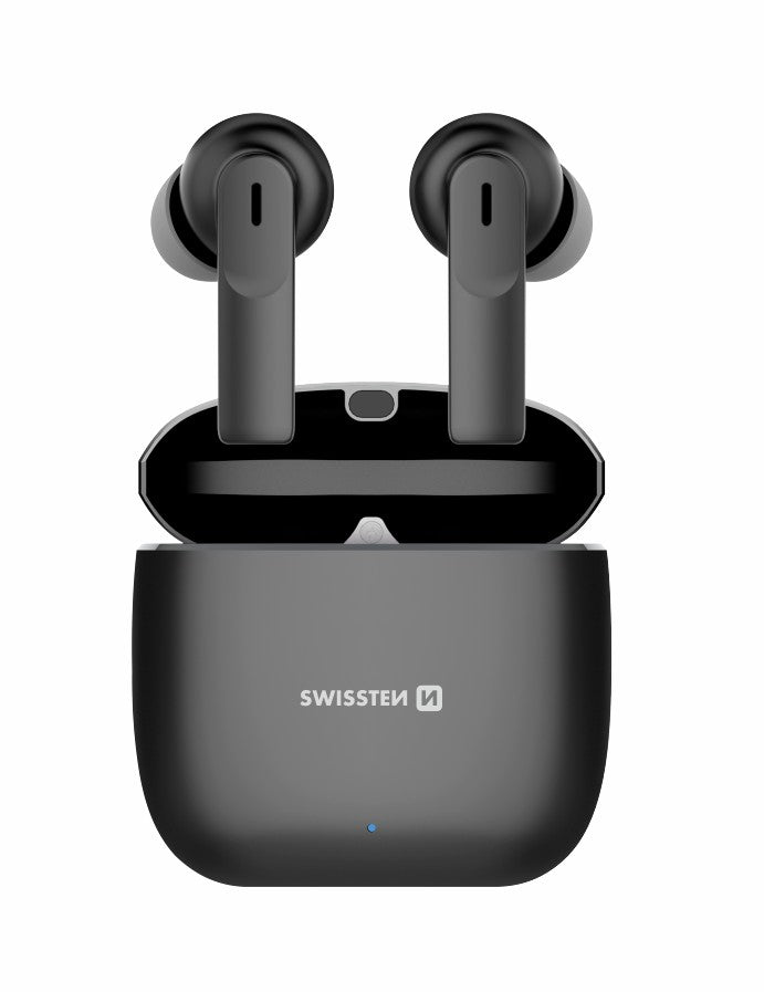 SWISSTEN ALUPODS II TWS BLUETOOTH 5.1 EARPHONES AURICOLARI SENZA FILI STEREO NERI 54300200