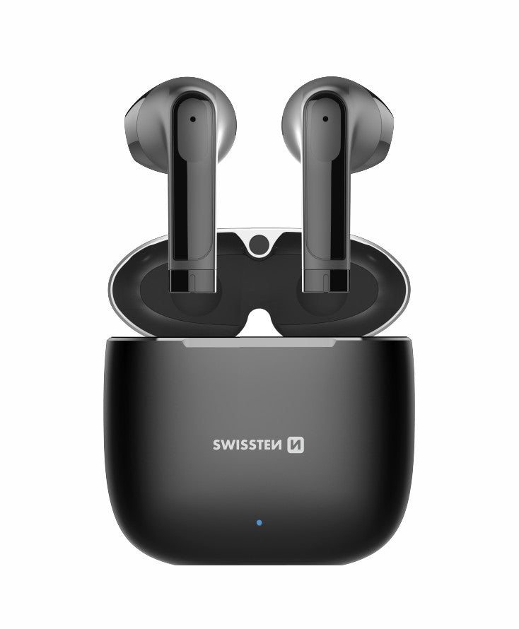 SWISSTEN ALUPODS PRO TWS BLUETOOTH 5.1 EARPHONES AURICOLARI SENZA FILI STEREO NERI 54300300