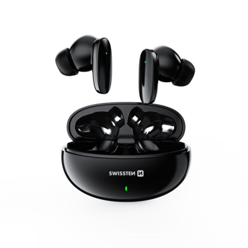 SWISSTEN SONIC TWS BLUETOOTH 5.3 EARPHONES AURICOLARI SENZA FILI STEREO NERI 54400211
