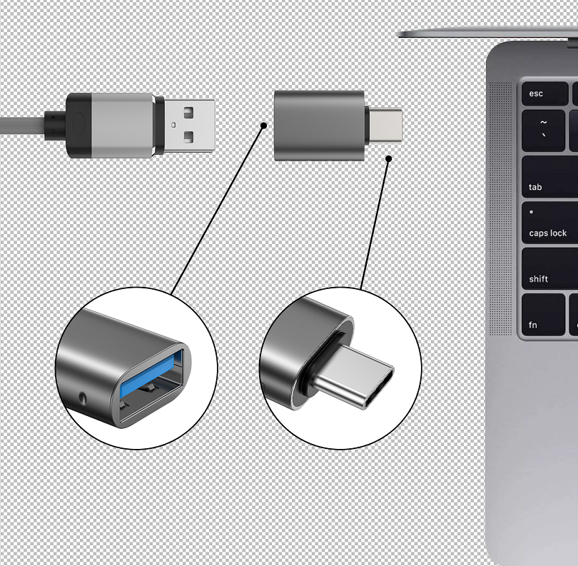 SWISSTEN ADATTATORE OTG (TRASFERIMENTO DATI FINO A 5 GB/s) USB 3.0 DA USB-A A USB-C 55500100