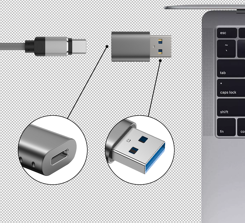SWISSTEN ADATTATORE OTG (TRASFERIMENTO DATI FINO A 5 GB/s) USB 3.0 DA USB-C A USB-A 55500200