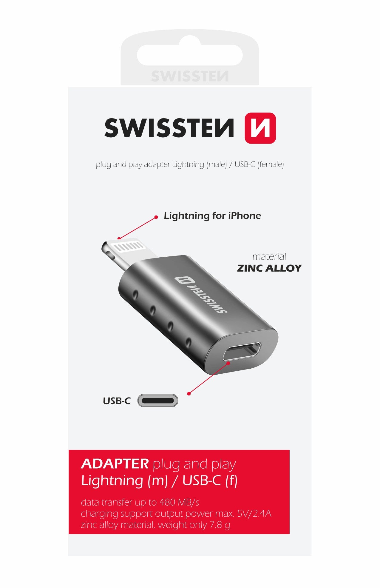 SWISSTEN ADATTATORE DI RICARICA ED OTG (TRASFERIMENTO DATI FINO A 480 MB/s) 55500400