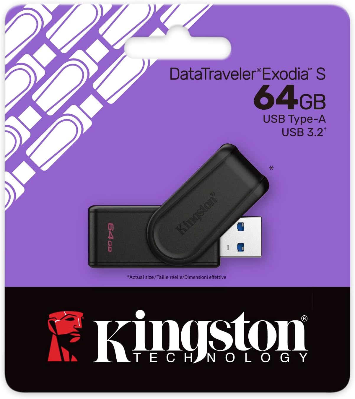 KINGSTON PENDRIVE DATA TRAVELER EXODIA S 64GB USB 3.2 GEN1 DTXS/64GB
