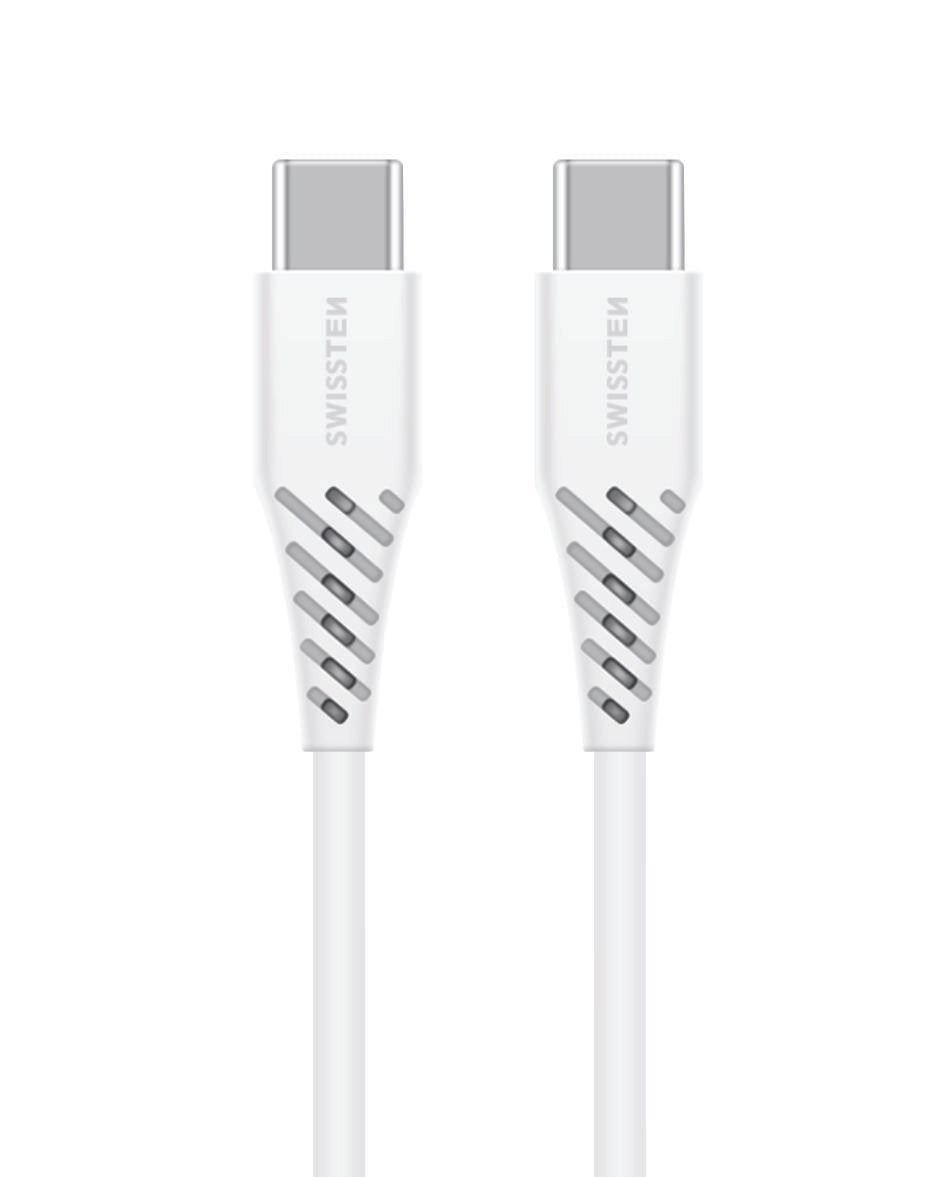 SWISSTEN CAVO DATI TPU BIANCO USB-C / USB-C 1,5 MT 5A 100W 71506520