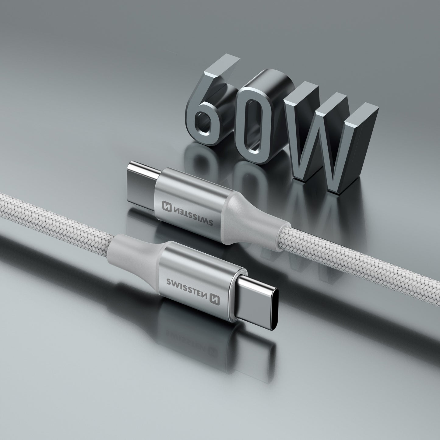 SWISSTEN CAVO DATI INTRECCIATO USB-C / USB-C DA 1,5MT 3A 60W 71528204