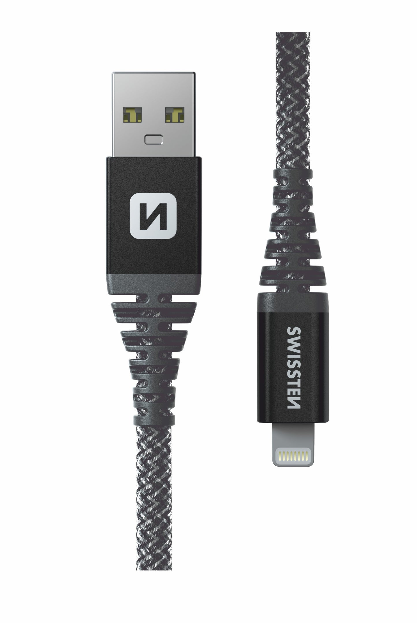 SWISSTEN CAVO DATI KEVLAR ANTRACITE USB-A / LIGHTNING 1,5 MT 3A 60W 71543010