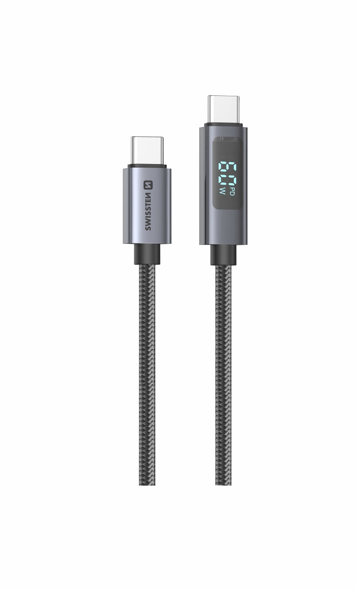 SWISSTEN CAVO DATI LCD USB-C / USB-C DA 1,5 MT 3A 60W 71551074