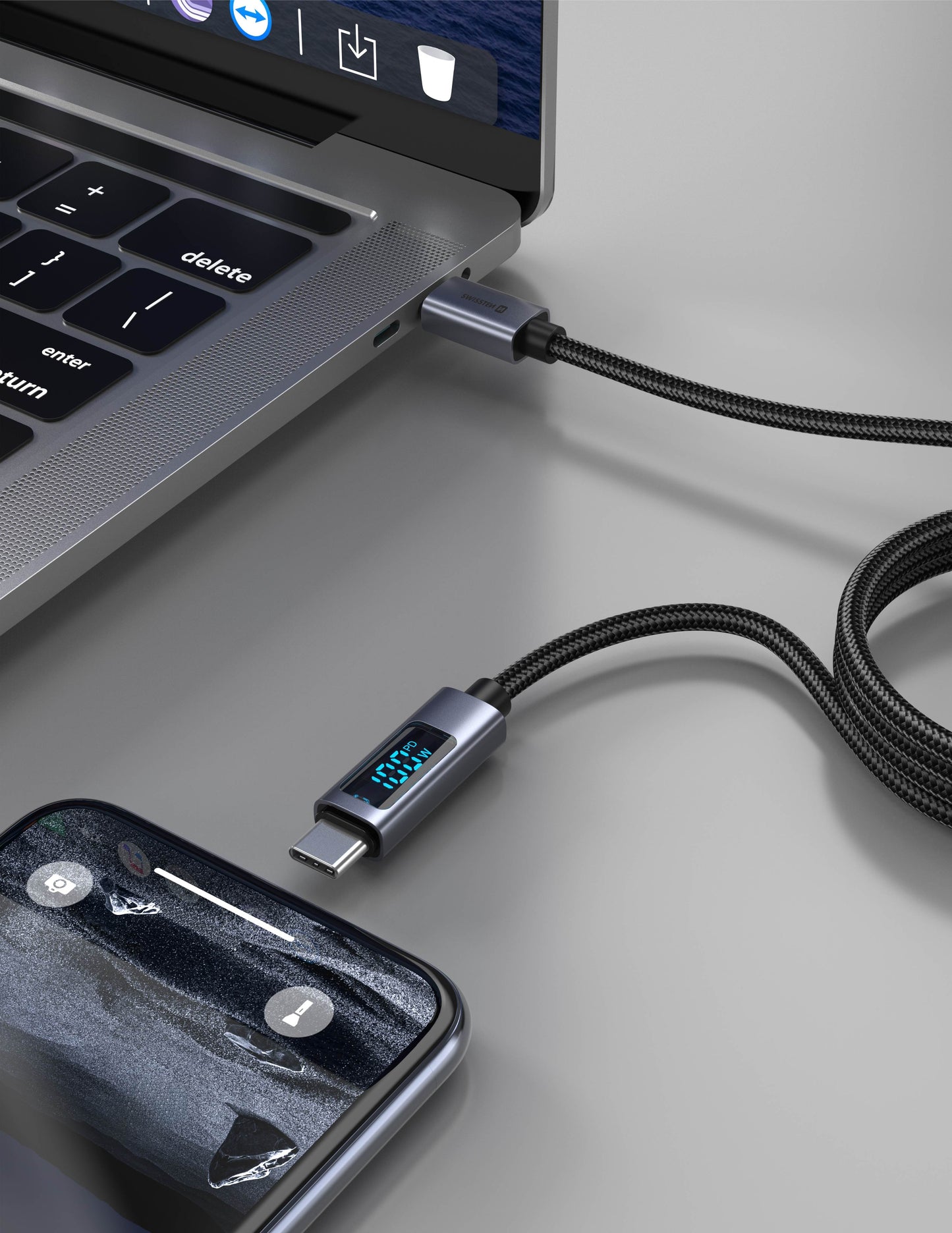 SWISSTEN CAVO DATI LCD USB-C / USB-C DA 1 MT 3A 60W 71551075
