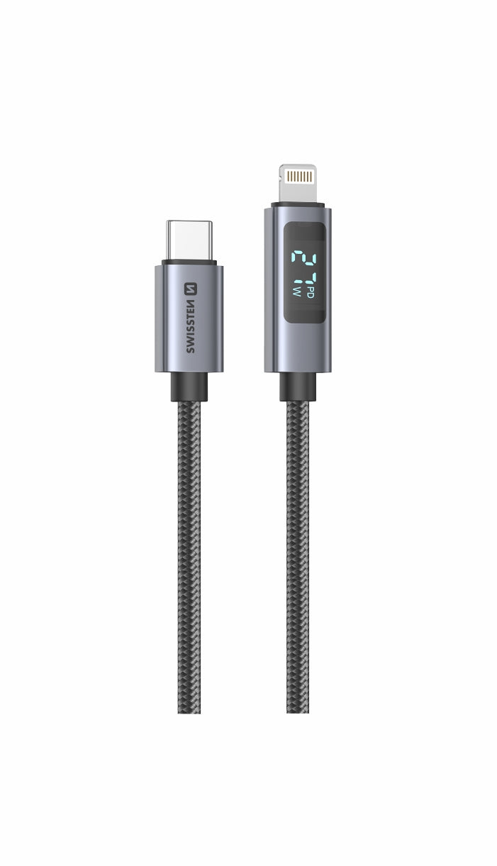 SWISSTEN CAVO DATI LCD USB-C / LIGHTNING DA 1,5 MT 3A 30W 71551076