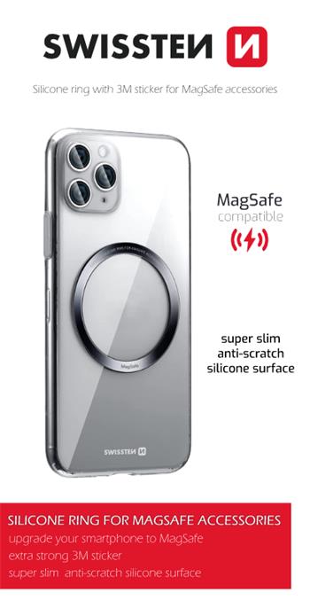 SWISSTEN ANELLO ADESIVO COMPATIBILE CON LA RICARICA MAGSAFE E Qi 88801409