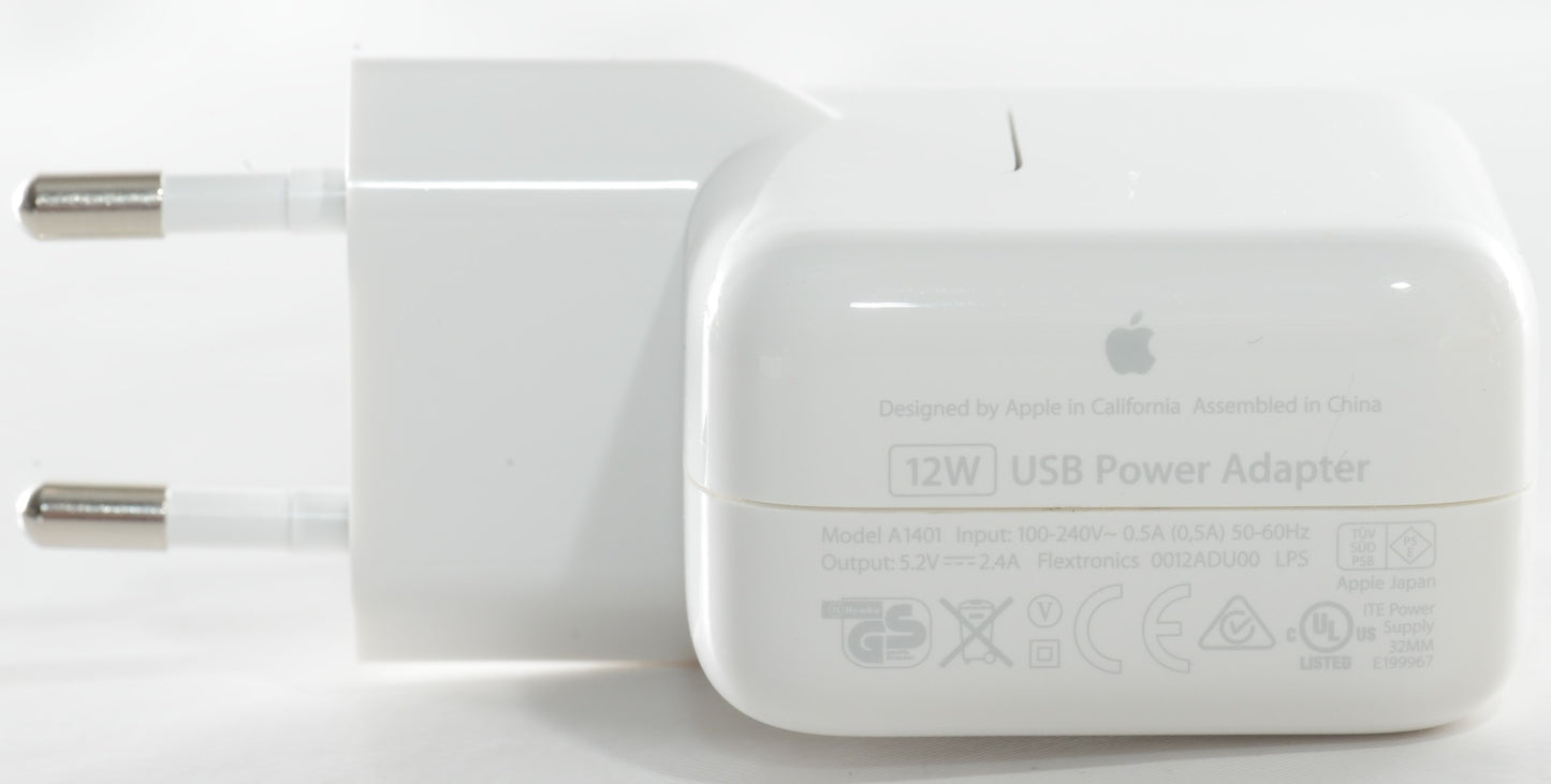 APPLE CARICABATTERIE ORIGINALE UNIVERSALE 12W USB-A MD836ZM/A MODEL A1401