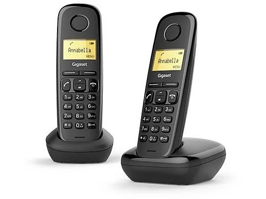 TELEFONO CORDLESS DUO INTERCOMUNICANTE COLORE NERO GIGASET A170 DUO L36852-H2802-D201
