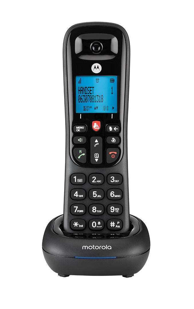 MOTOROLA TELEFONO CORDLESS CON VIVAVOCE DISPLAY ILLUMINATO BLOCCO CHIAMATE INDESIDERATE CD4001