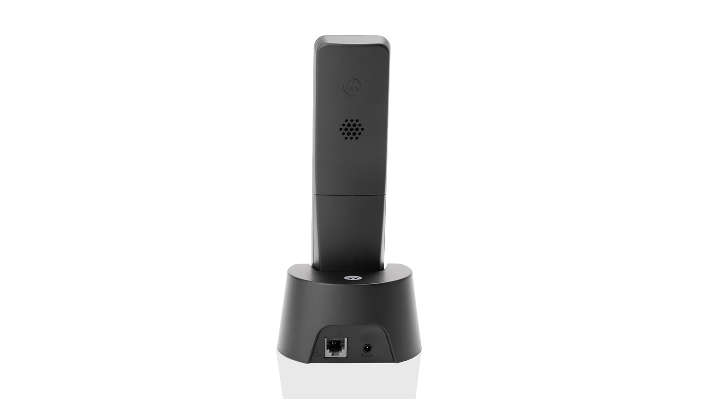 MOTOROLA TELEFONO CORDLESS CON VIVAVOCE BLOCCO CHIAMATE DISPLAY ILLUMINATO DOT201