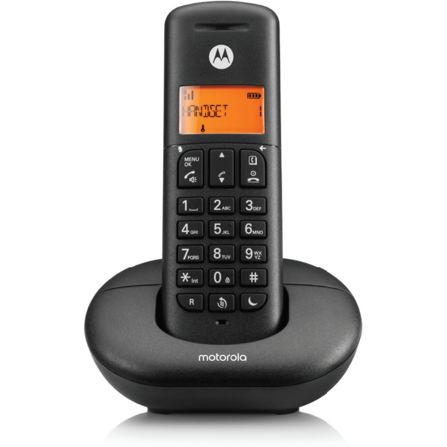 MOTOROLA TELEFONO CORDLESS CON VIVAVOCE DISPLAY ILLUMINATO BLOCCO CHIAMATE E201