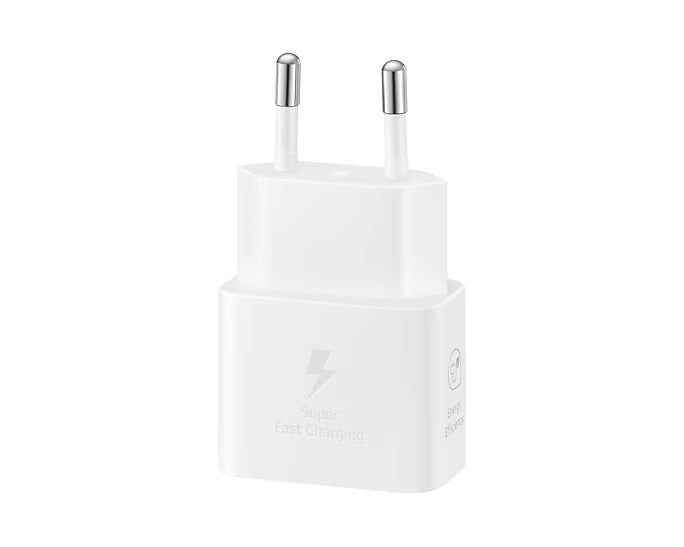 SAMSUNG CARICABATTERIE ORIGINALE UNIVERSALE TYPE-C BIANCO SUPER FAST CHARGING 25W EP-T2510NWEGWW