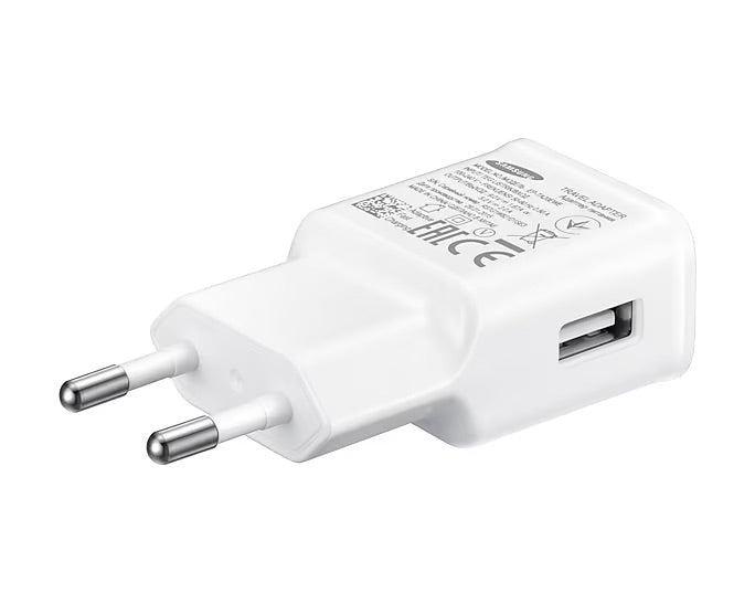 SAMSUNG CARICABATTERIE ORIGINALE UNIVERSALE USB-A BIANCO 15W EP-TA20EWENGEU