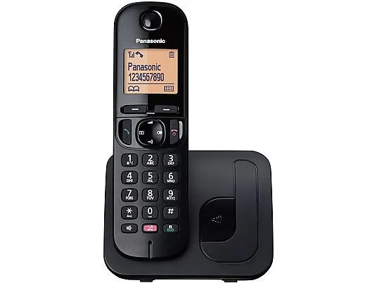 PANASONIC TELEFONO CORDLESS CON VIVAVOCE BLOCCO CHIAMATE NERO KX-TGC250JTB