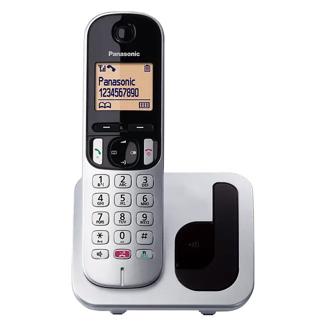 PANASONIC TELEFONO CORDLESS CON VIVAVOCE BLOCCO CHIAMATE SILVER KX-TGC250JTS