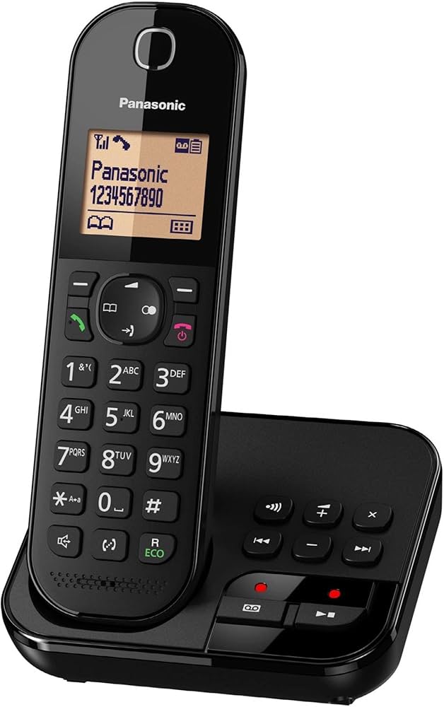 TELEFONO CORDLESS CON VIVAVOCE SEGRETERIA TELEFONICA (SOLO LINGUA TEDESCA) KX-TGC420GB COLORE NERO