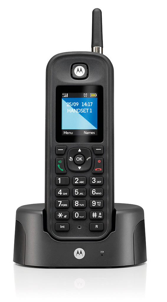 MOTOROLA TELEFONO CORDLESS CON VIVAVOCE IP67 PORTATA 1KM O201