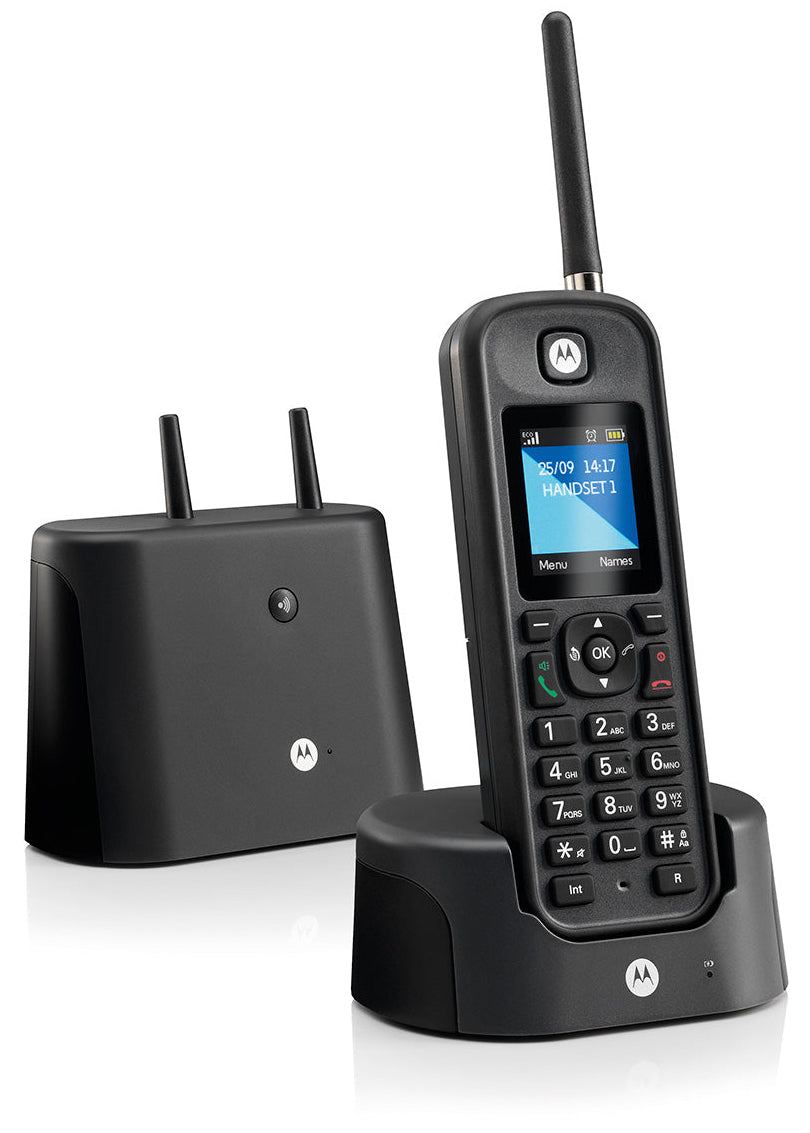 MOTOROLA TELEFONO CORDLESS CON VIVAVOCE IP67 PORTATA 1KM O201