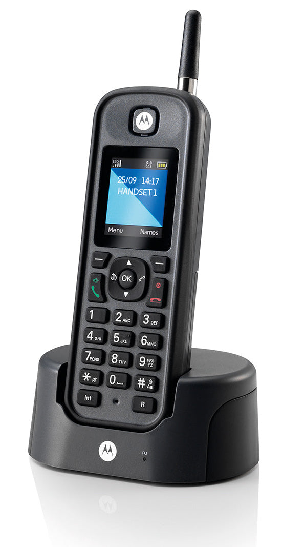MOTOROLA TELEFONO CORDLESS CON VIVAVOCE IP67 PORTATA 1KM O201