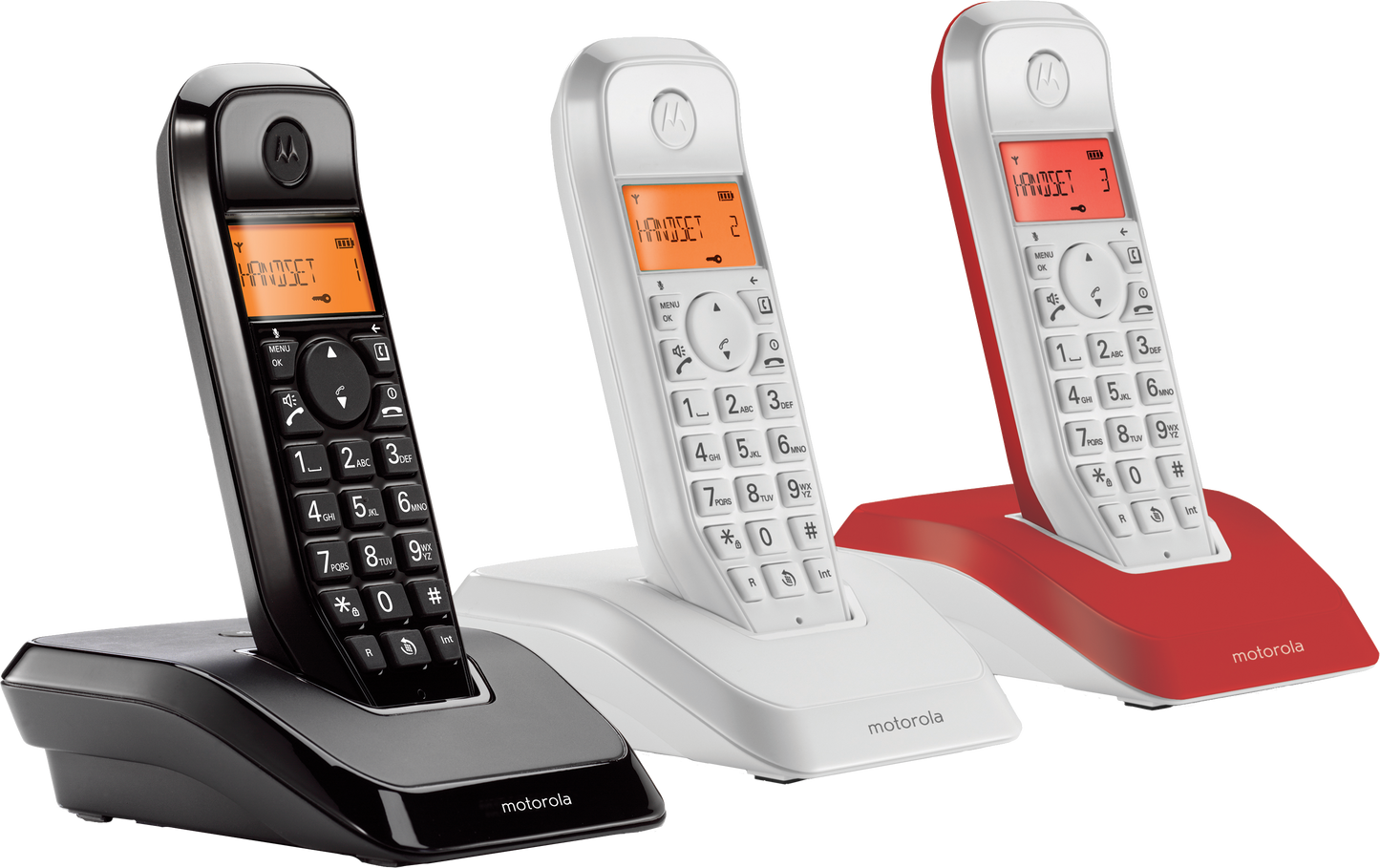 MOTOROLA TELEFONO CORDLESS TRIO CON VIVAVOCE FUNZIONE MUTE INTERCOMUNICANTE S1203