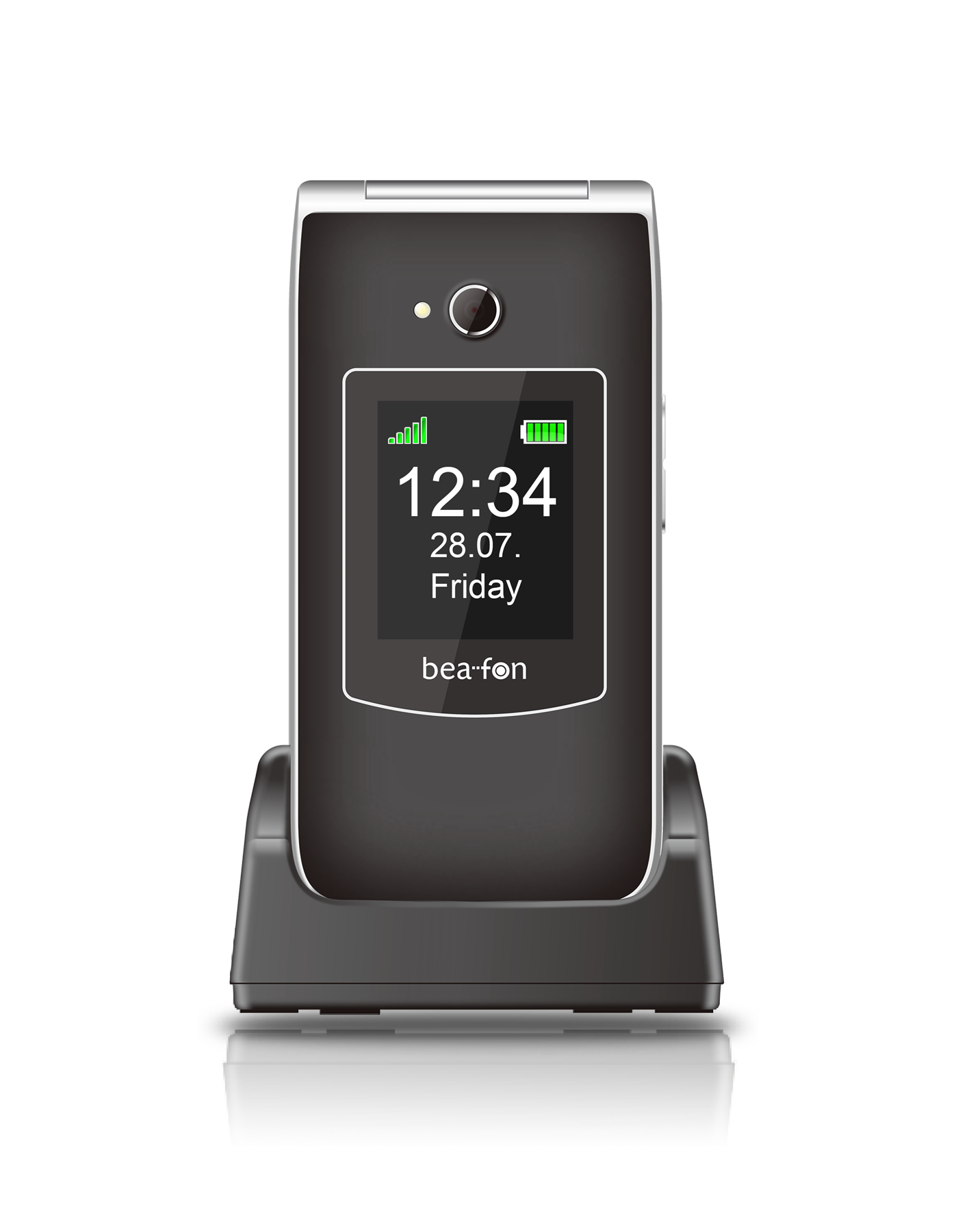 TELEFONO CELLULARE A CONCHIGLIA BEAFON SL645 L4G TE CON BASE DI RICARICA E TASTI GRANDI