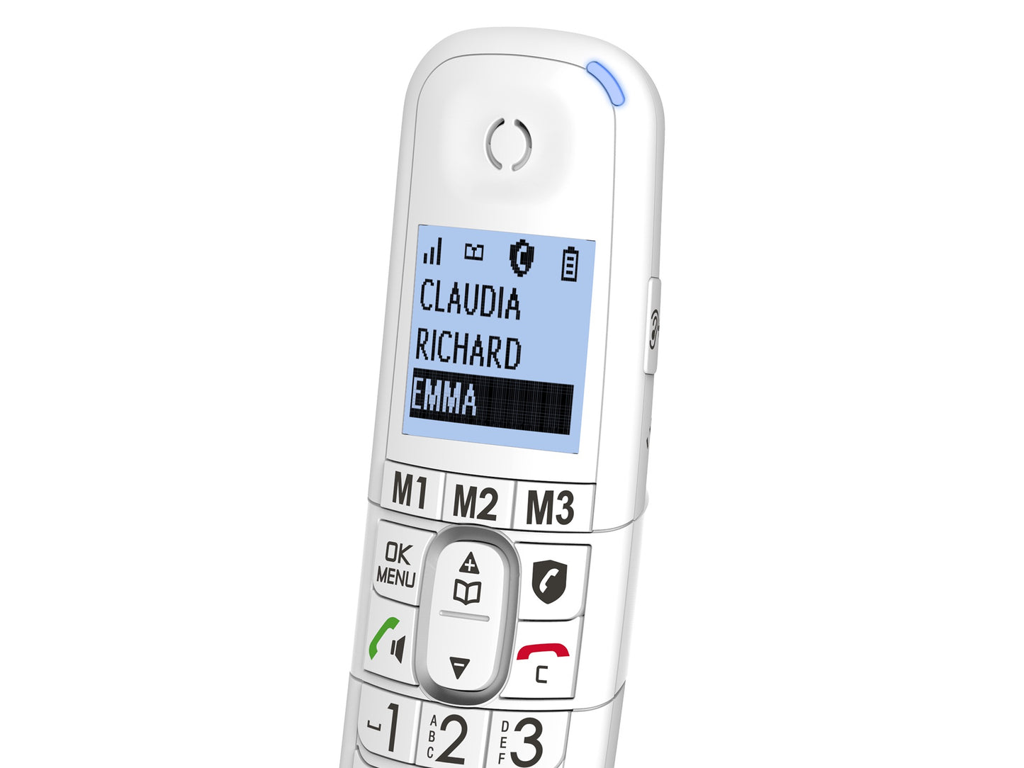 ALCATEL TELEFONO CORDLESS CON VIVAVOCE TASTI E NUMERI GRANDI TRE MEMORIE DIRETTE BLOCCO CHIAMATE XL785 BIANCO