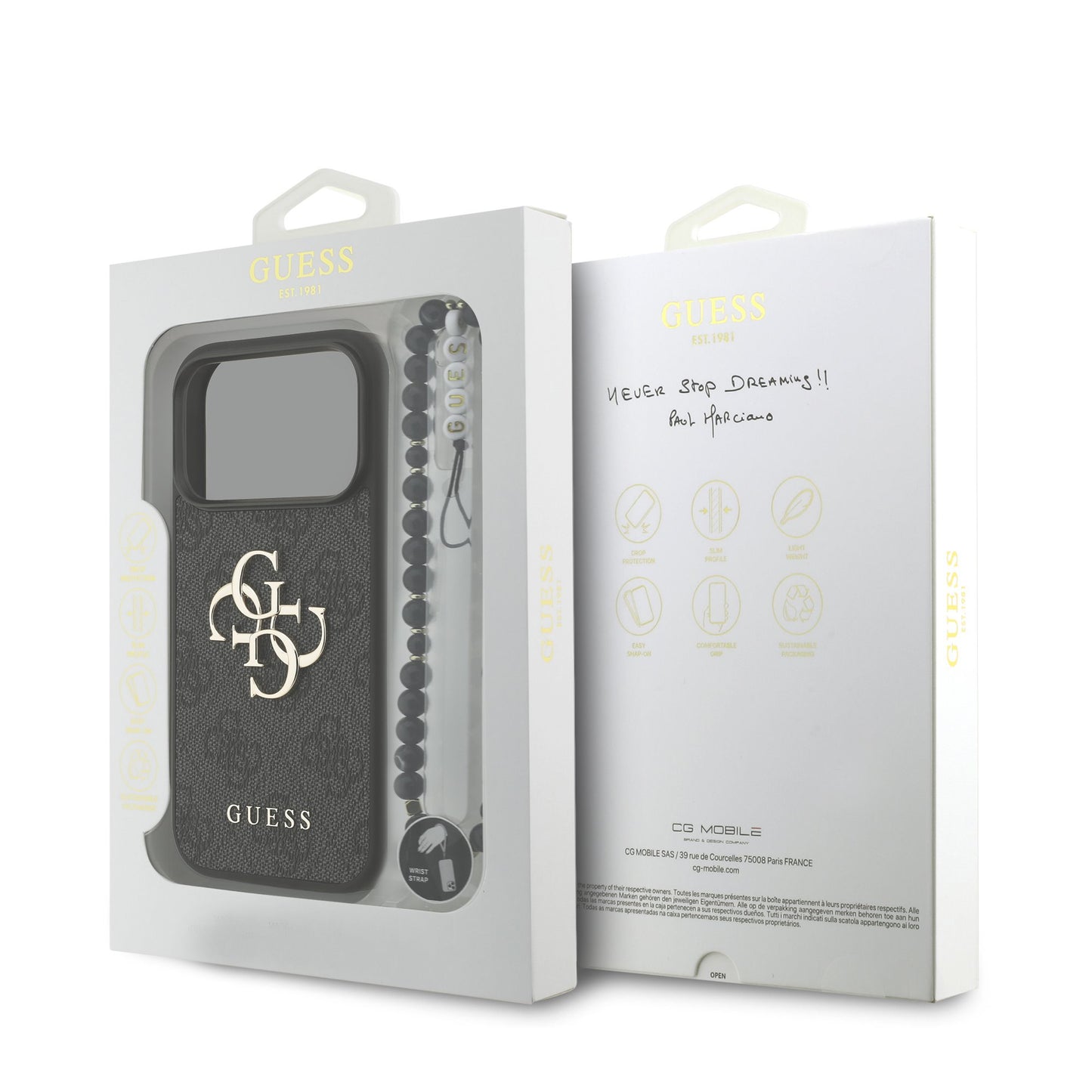 GUESS COVER IPHONE 17 PRO CON CORDINO DA POLSO 3666339526214