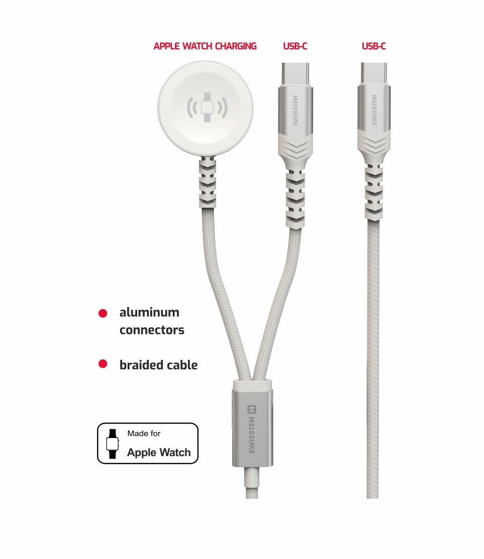 SWISSTEN CAVO MAGNETICO E USB-C PER RICARICA APPLE WATCH 22065504