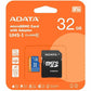 ADATA microSDHC 32GB CLASSE 10 UHS-1 U1 CON ADATTATORE AUSDH32GUICL10A1-RA1