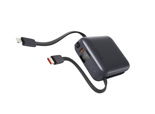SWISSTEN POWER BANK 10000mAH CON LED DISPLAY E CAVI INTEGRATI USB-C E LIGHTNING 22.5W 22013939
