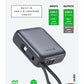 SWISSTEN POWER BANK 10000mAH CON LED DISPLAY E CAVI INTEGRATI USB-C E LIGHTNING 22.5W 22013939