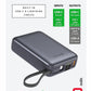 SWISSTEN POWER BANK 20000mAh CON LED DISPLAY E CAVI INTEGRATI USB-C E LIGHTNING 22013945