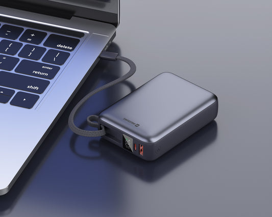 SWISSTEN POWER BANK 20000mAh CON LED DISPLAY E CAVO INTEGRATO USB-C 45W 22013976