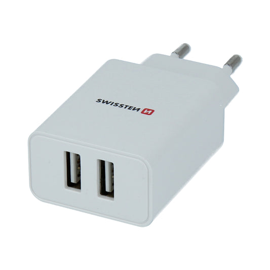 SWISSTEN CARICABATTERIE 10,5W   CON 2 PORTE USB SMART IC 22034000