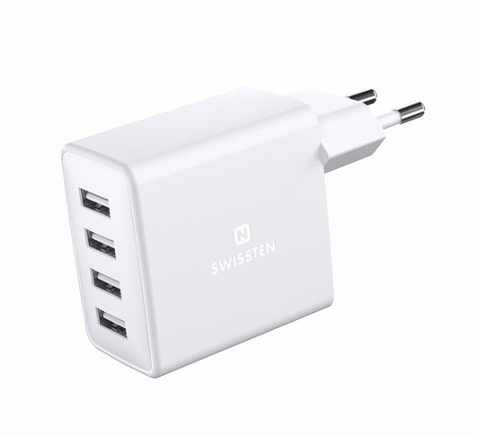 SWISSTEN CARICABATTERIE 20W CON 4 PORTE USB SMART IC 22053100