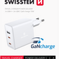 SWISSTEN CARICABATTERIE 70W TRIO (DUE PORTE USB-C ED UNA USB-A) POWER DELIVERY GaN QUICK CHARGER 3.0 22054100