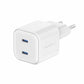 SWISSTEN CARICABATTERIE 20W DUO (USB-C+USB-C) POWER DELIVERY GaN 22070500