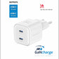 SWISSTEN CARICABATTERIE 20W DUO (USB-C+USB-C) POWER DELIVERY GaN 22070500